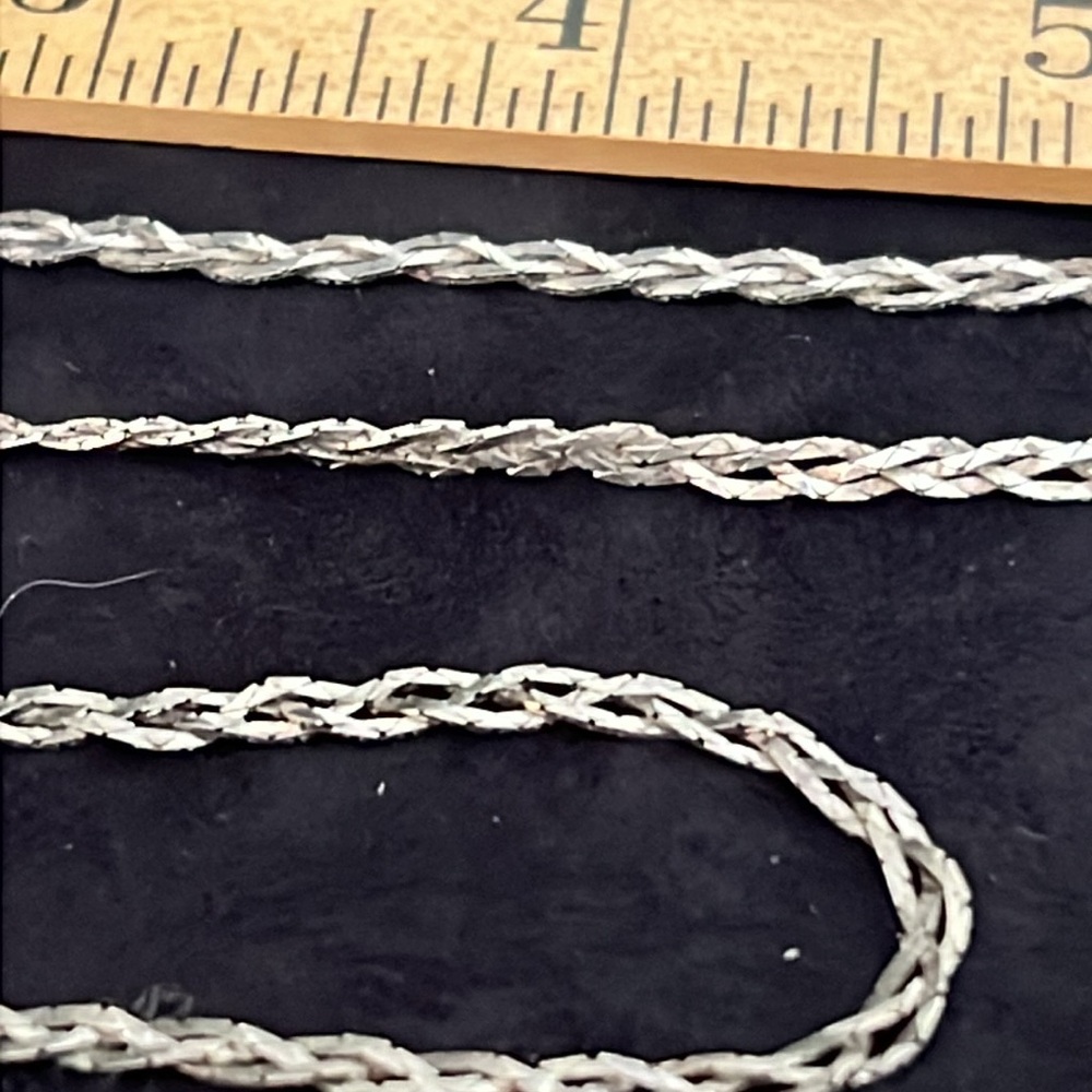 Lot 3 Italy Sterling Silver braided herringbone bracelets